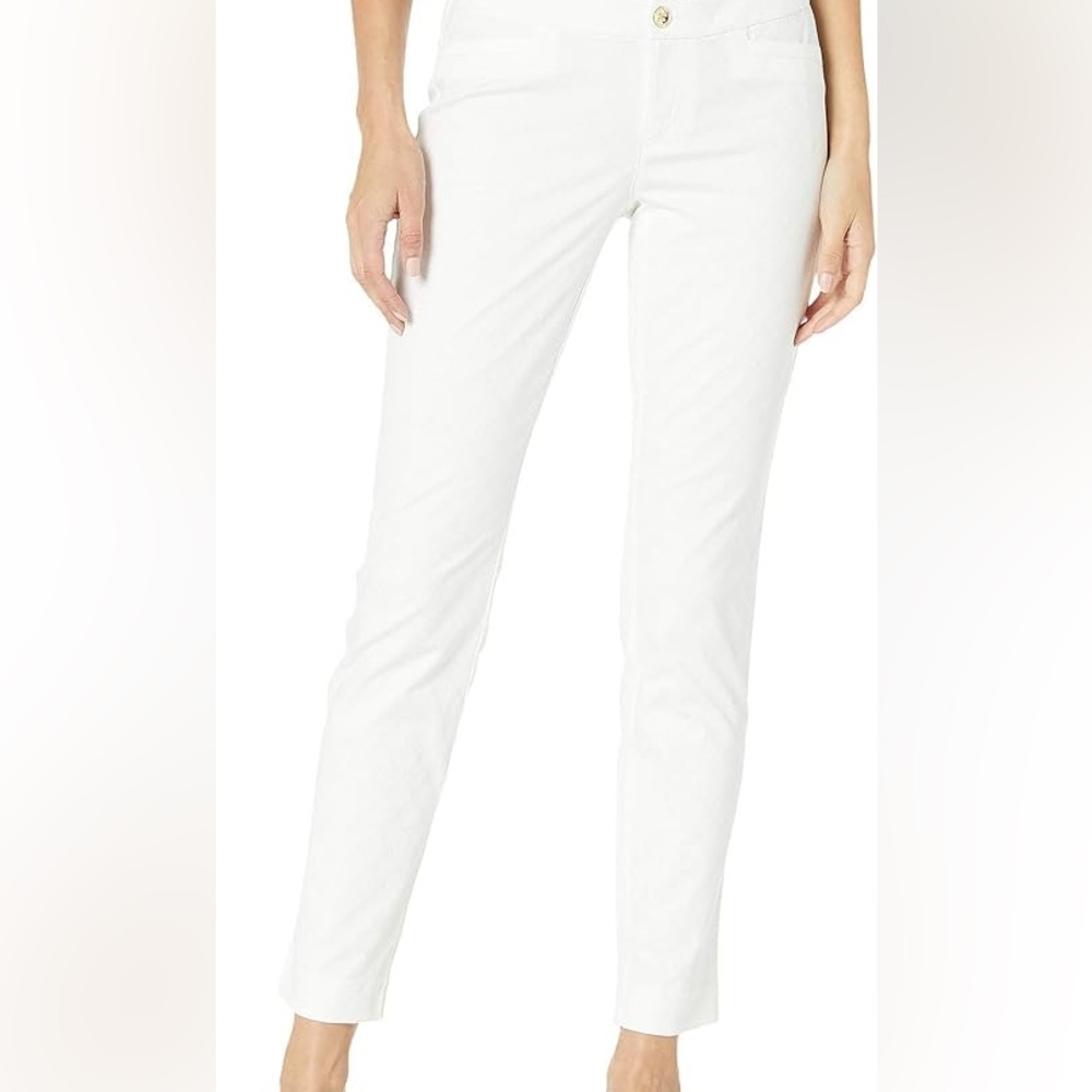 Lilly Pulitzer Kelly Skinny Ankle Pants White. Size 8